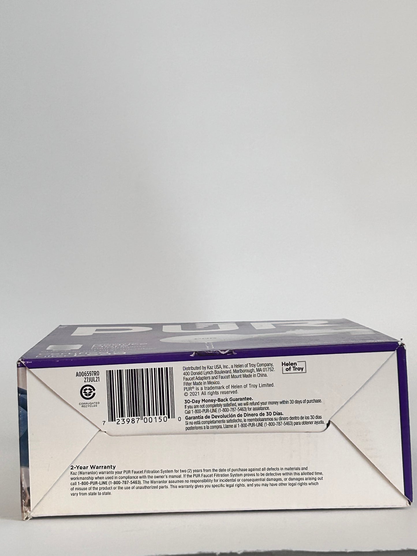 PUR Faucet Mount Water Filtration System, 2-in-1 Powerful Filtration with Lead Reduction, Horizontal, White, PFM150W