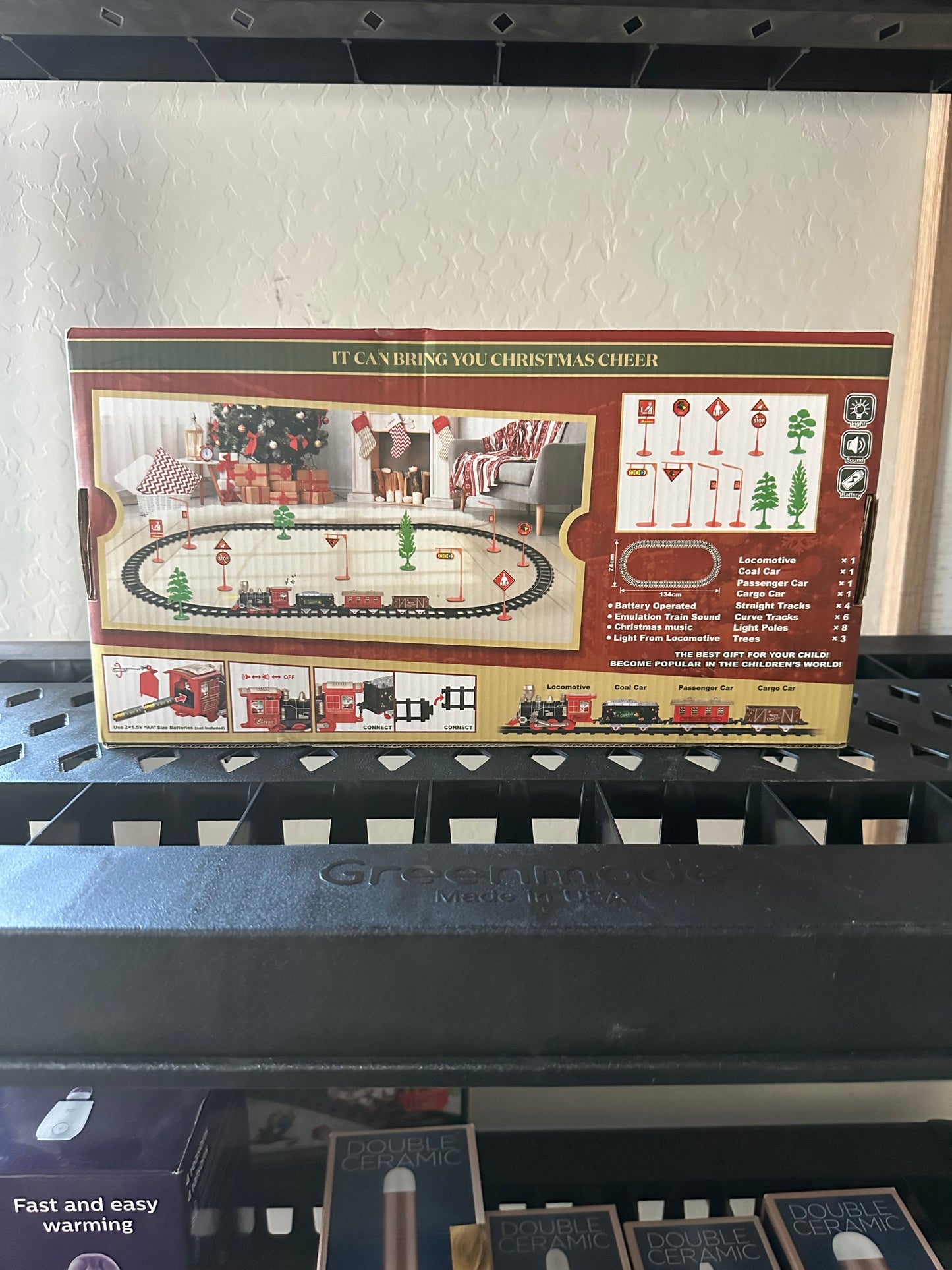 JUQU Electric Christmas Train Set for Kids Ages 4-8