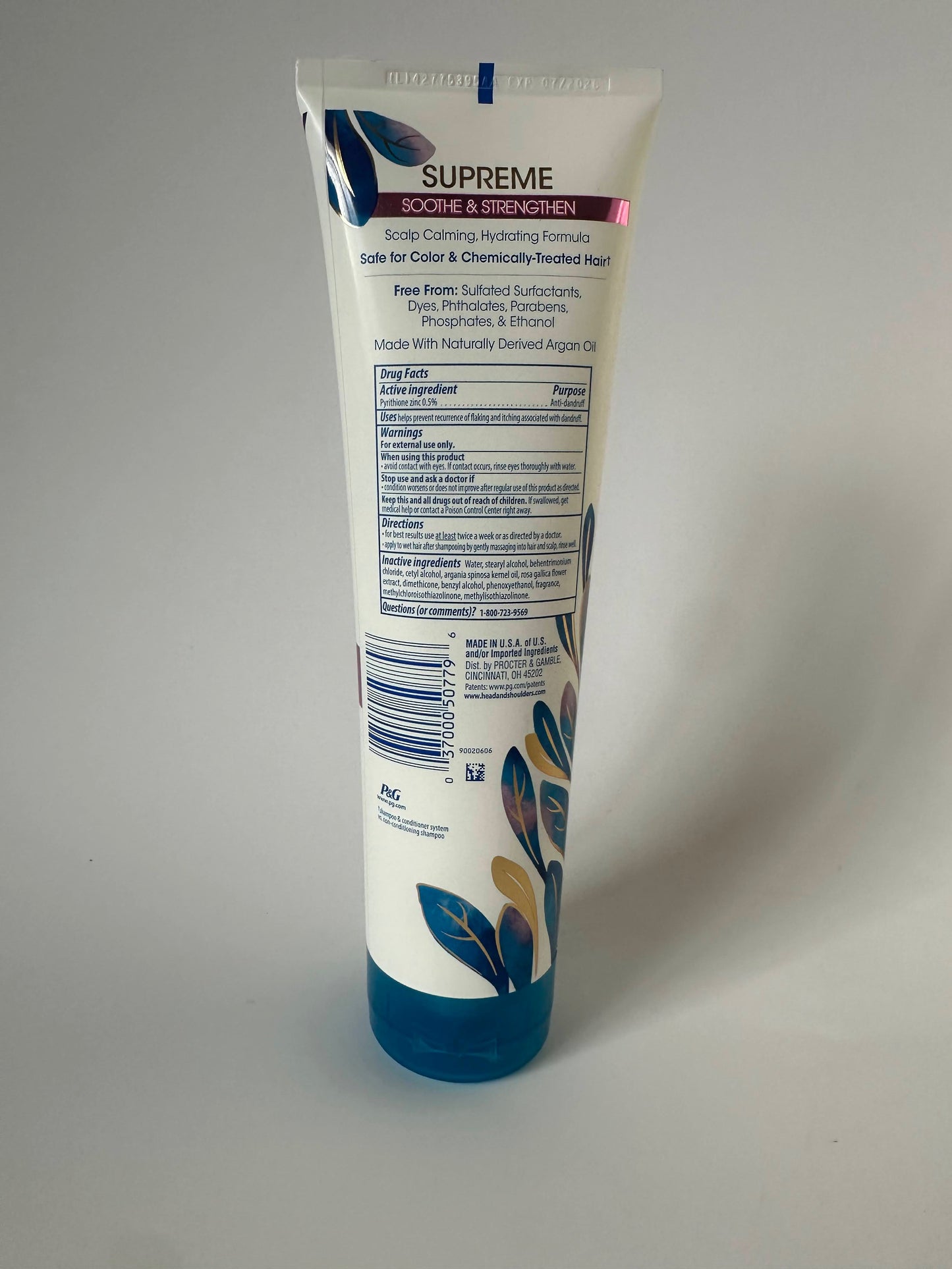 Head & Shoulders Supreme Sulfate Free Shampoo and Conditioner Set for Dry Scalp and Dandruff Treatment, Soothe and Strengthen with Argan Oil and Rose Essence