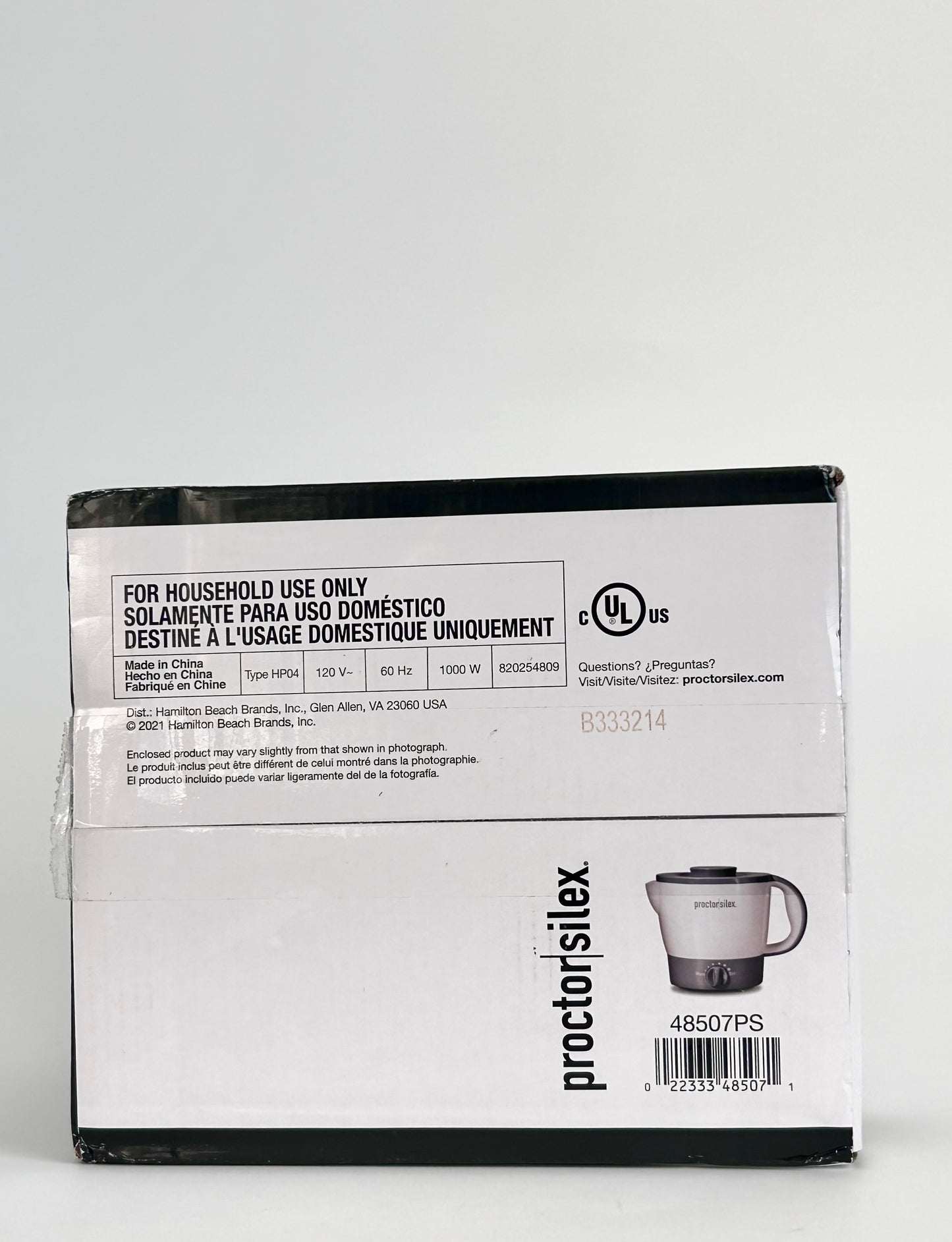 Proctor Silex 32oz Adjustable Temperature Hot Pot Electric Kettle for Tea, Boiling Water, Cooking Noodles and Soup, White