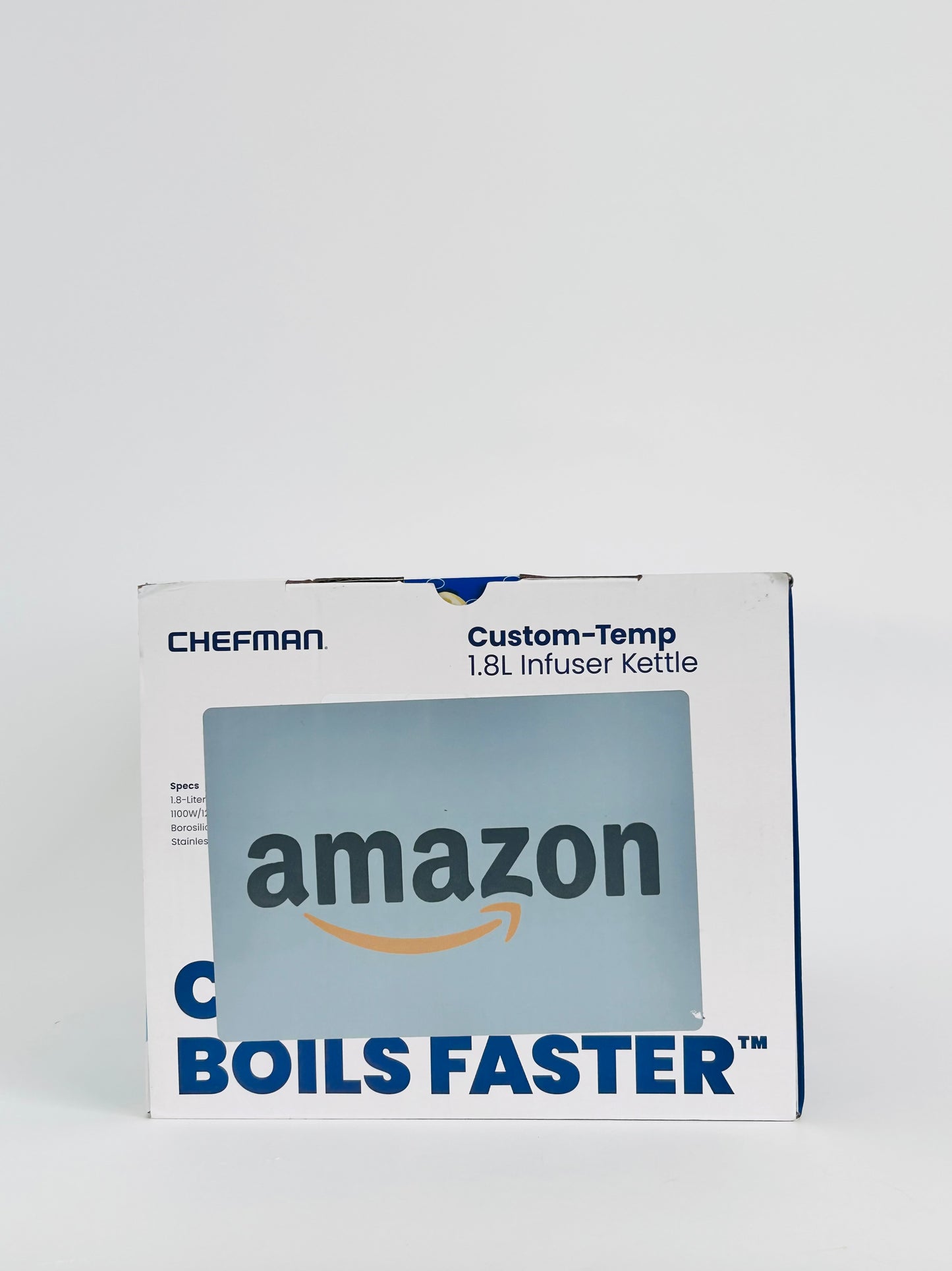 Chefman Electric Kettle with Temperature Control, 5 Presets LED Indicator Lights, Removable Tea Infuser, Glass Tea Kettle & Hot Water Boiler, 360° Swivel Base, BPA Free, Stainless Steel, 1.8 Liters