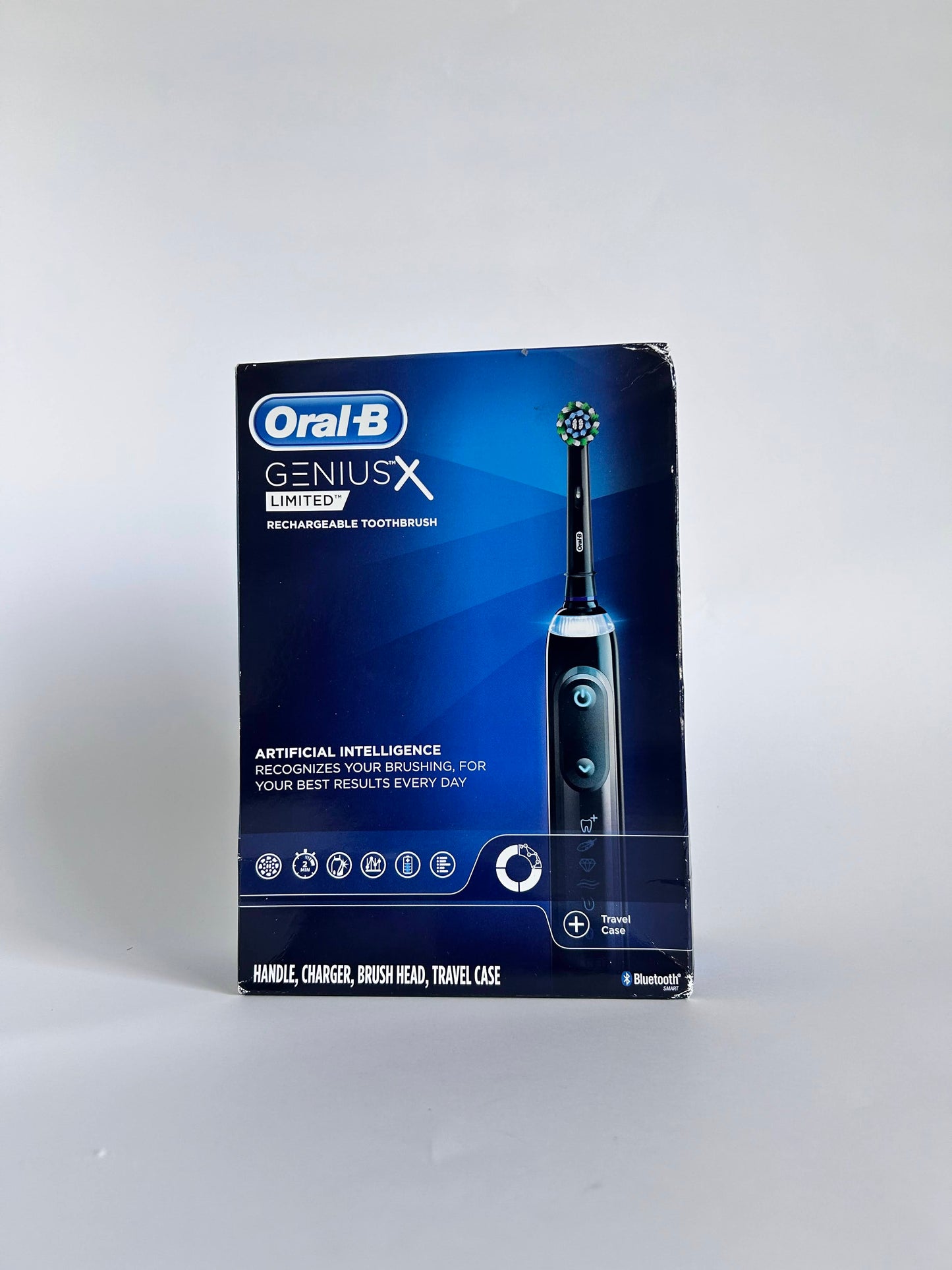 Oral-B Genius X Limited Rechargeable Electric Toothbrush with 1 Replacement Brush Head, Travel Case, Midnight Black