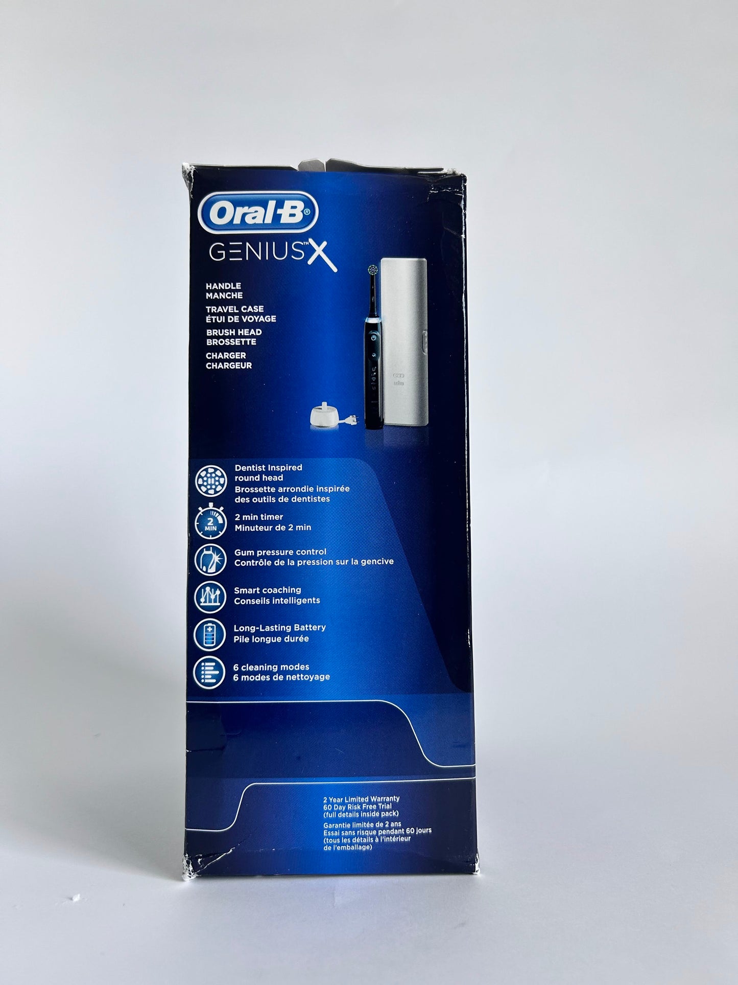 Oral-B Genius X Limited Rechargeable Electric Toothbrush with 1 Replacement Brush Head, Travel Case, Midnight Black