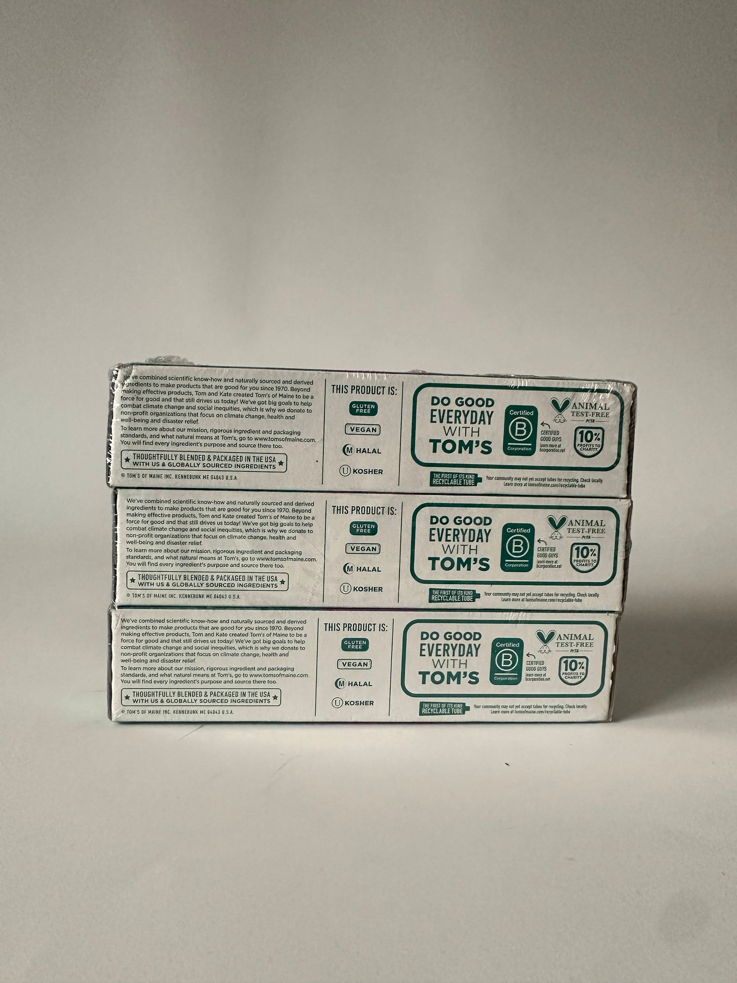 Tom's of Maine Whole Care Natural Toothpaste with Fluoride, Spearmint, 4 Ounce (Pack of 3), (Packaging May Vary)