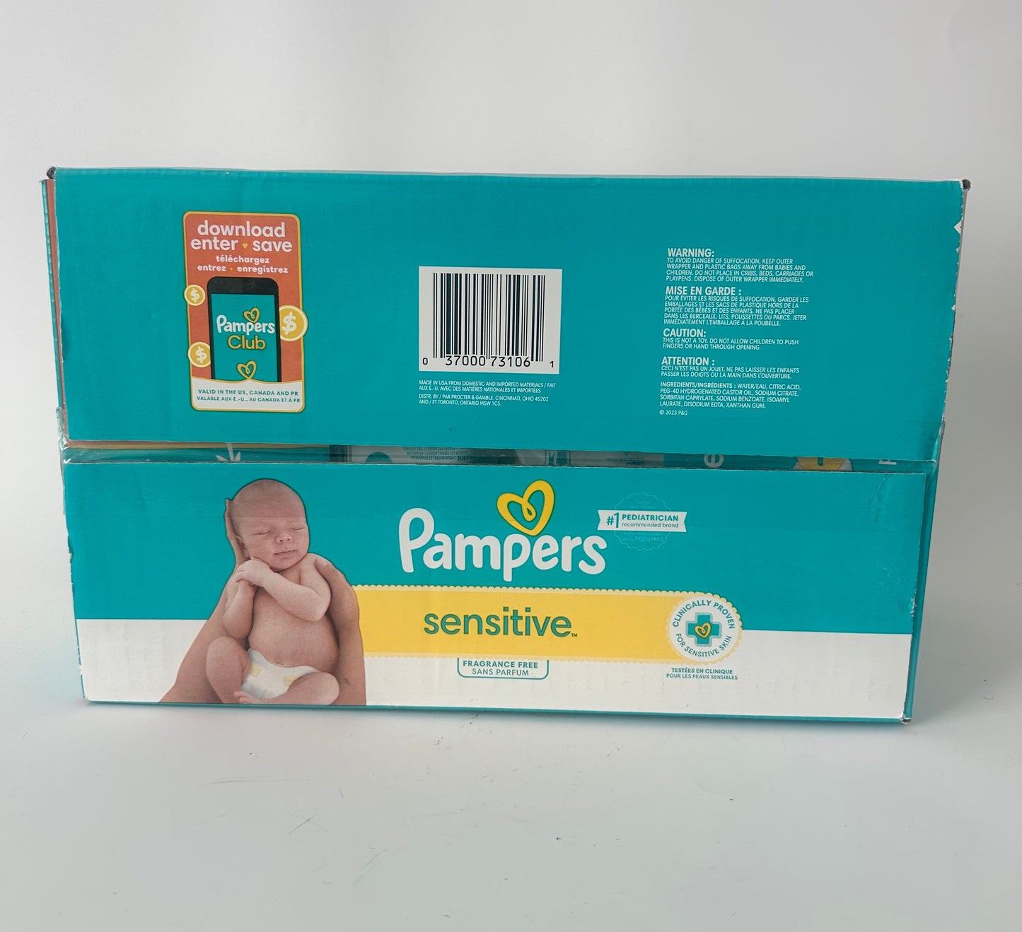 Pampers sensitive baby wipes, 672 count