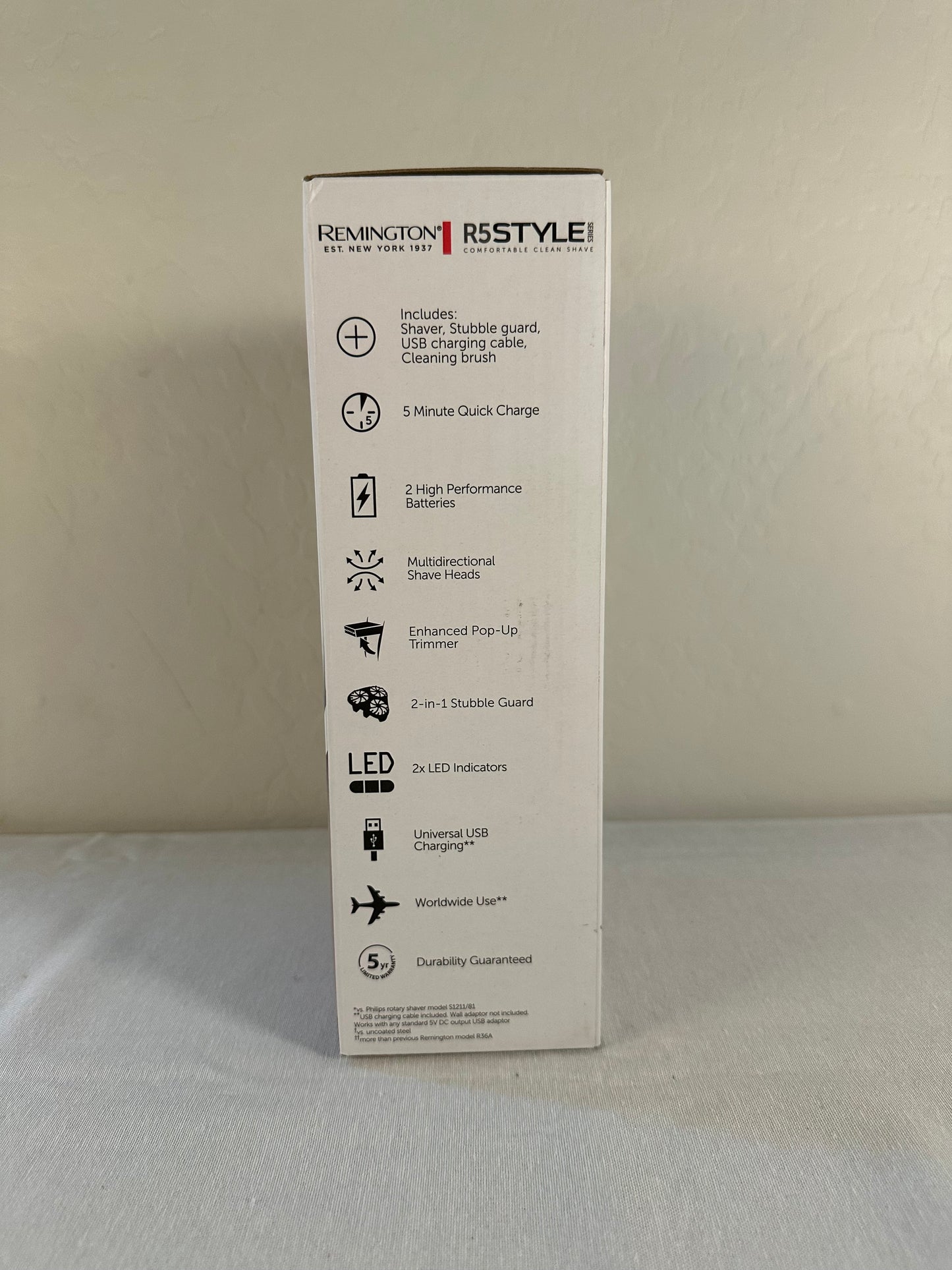 Remington R5 Style Series Rotary Electric Shaver with Graphite, Men - You Get Two Great Styles from One Shaver with The Included Stubble Attachment, 100% Waterproof Design