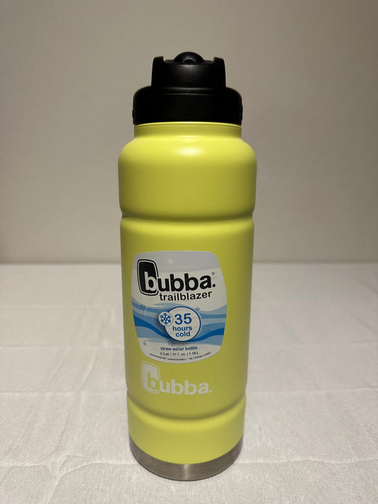 bubba Trailblazer Insulated Stainless Steel Water Bottle with Straw Lid, 40oz, Limelight Powder Coat