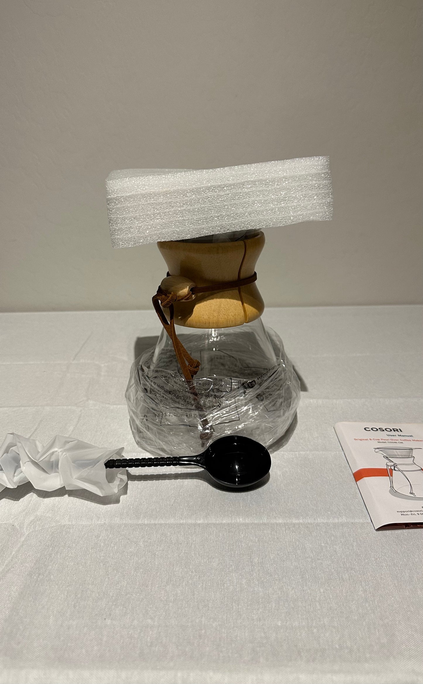 COSORI Pour Over Coffee Maker with Double Layer Stainless Steel Filter, 8-Cup, 34oz