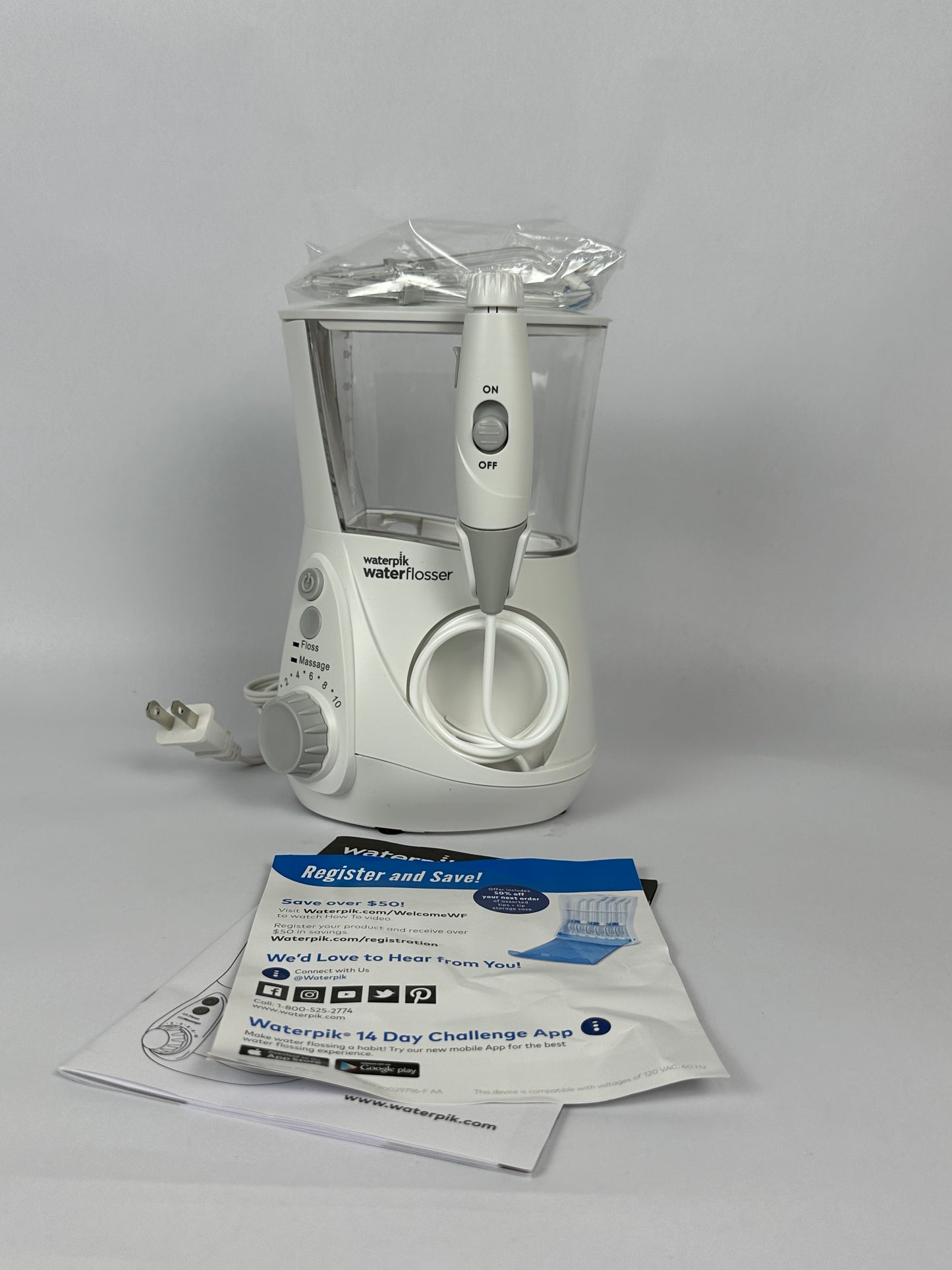 Waterpik Aquarius Water Flosser Professional For Teeth, Gums, Braces, Dental Care.