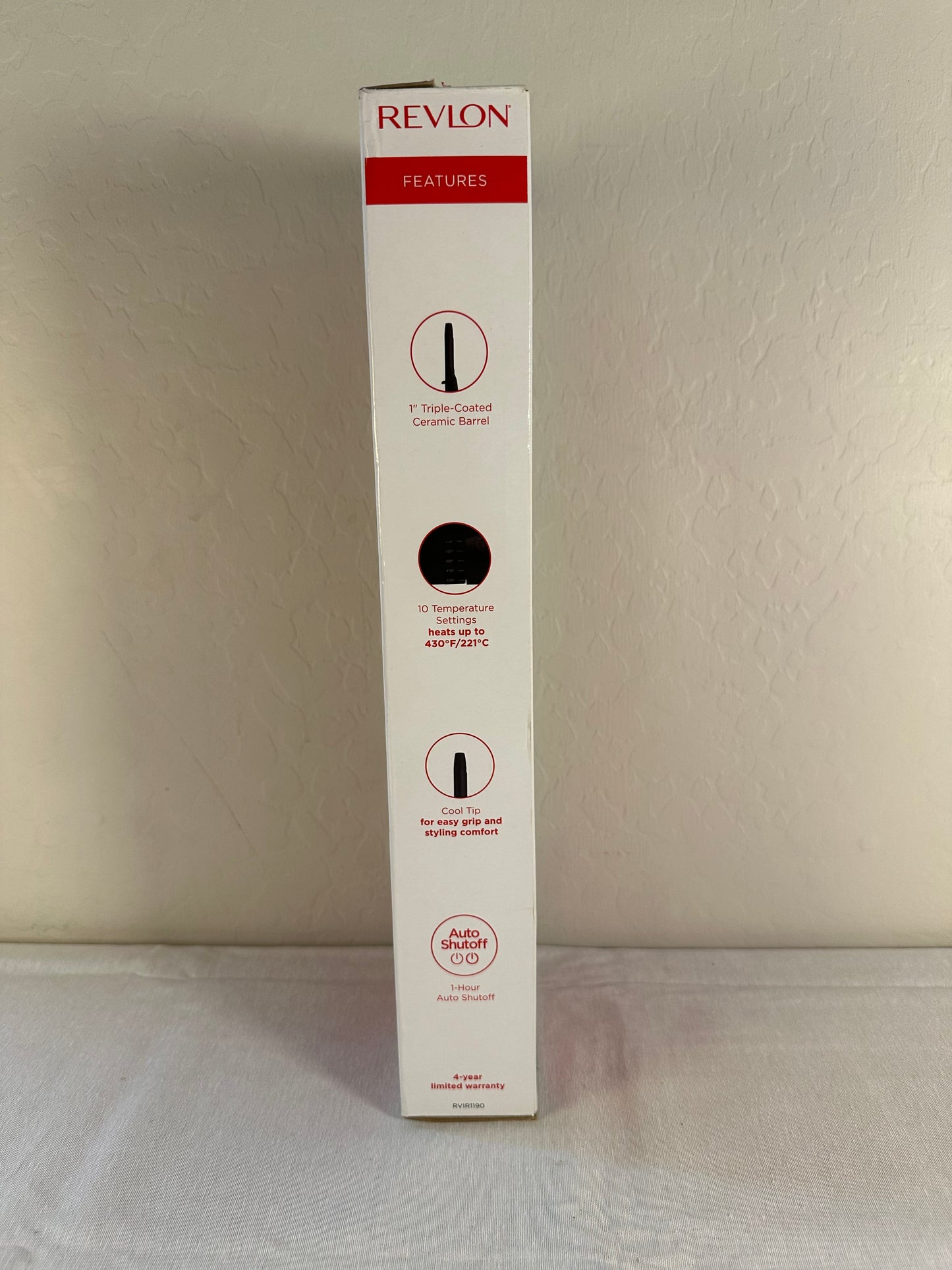 REVLON Smoothstay 1 Inch Curling Iron - Coconut Oil Infused Curling Wand Helps Enhance Shine & Smoothness, Creates Tight Bouncy Curls, and Reduced Frizz