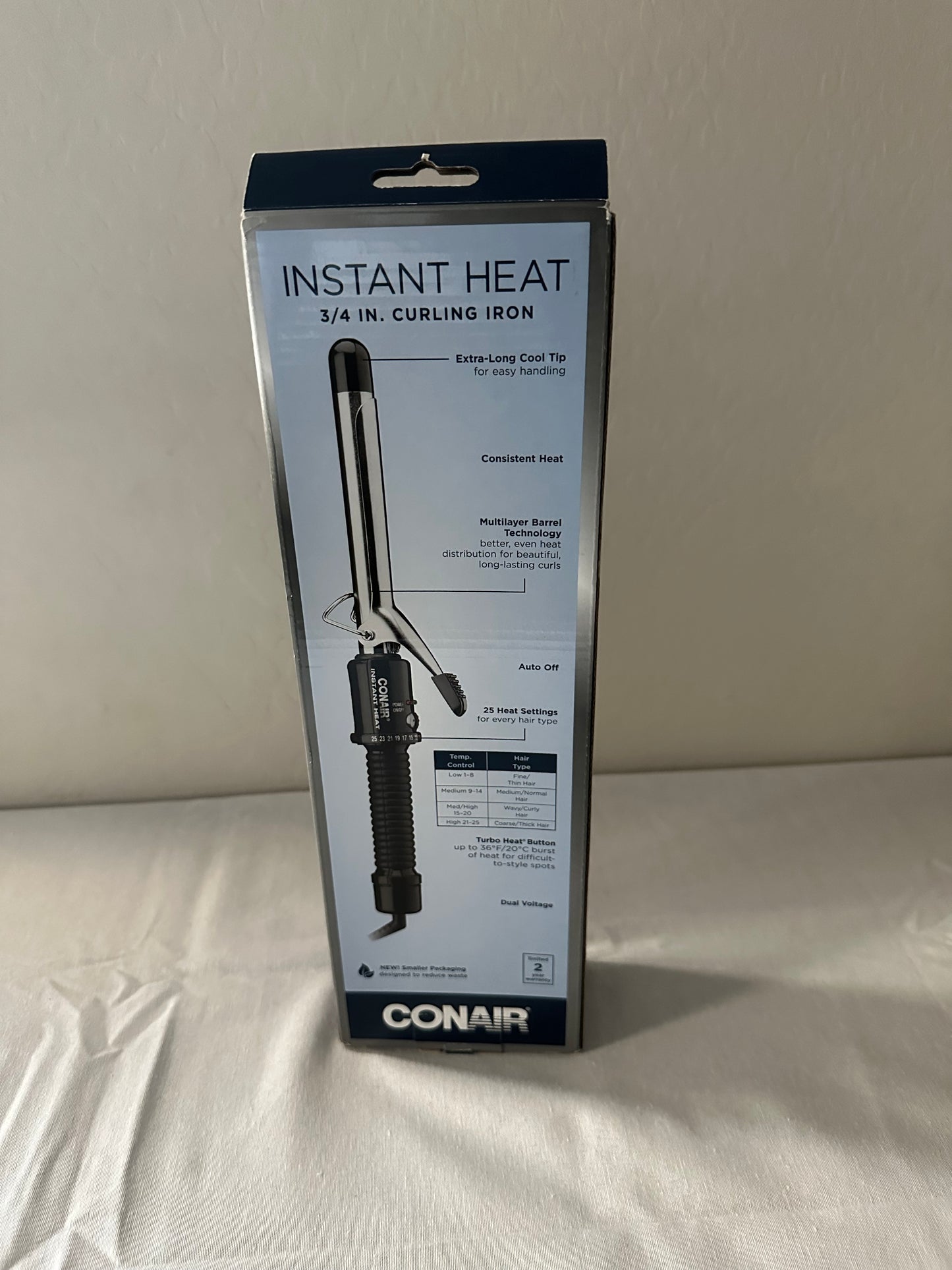 Conair® Instant Heat Curling Iron - Black/Silver