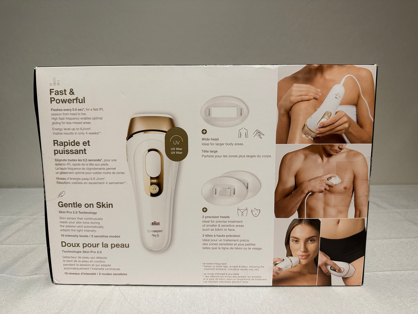 Braun Smart IPL, Silk·Expert Pro 5: at Home Laser Hair Removal for Women and Men, Permanent Visible Hair Reduction in Hair Regrowth for Body & Face, Wide Head and Two Precision Heads, IPL5347