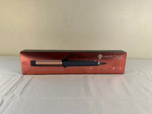 Hairitage Curl Envy Hair Curling Iron 1 1/4 Inch - Ceramic Tourmaline Curling Iron 1.25' Barrel - Silky Smooth + Bouncy Curls - 4 Digital Heat Settings up to 450 Degrees - Auto Shut-Off