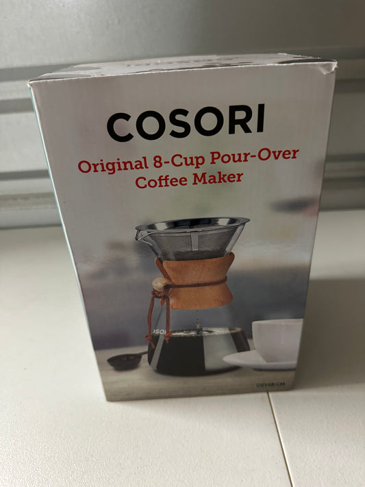 COSORI Pour Over Coffee Maker with Double Layer Stainless Steel Filter, 8-Cup, 34oz