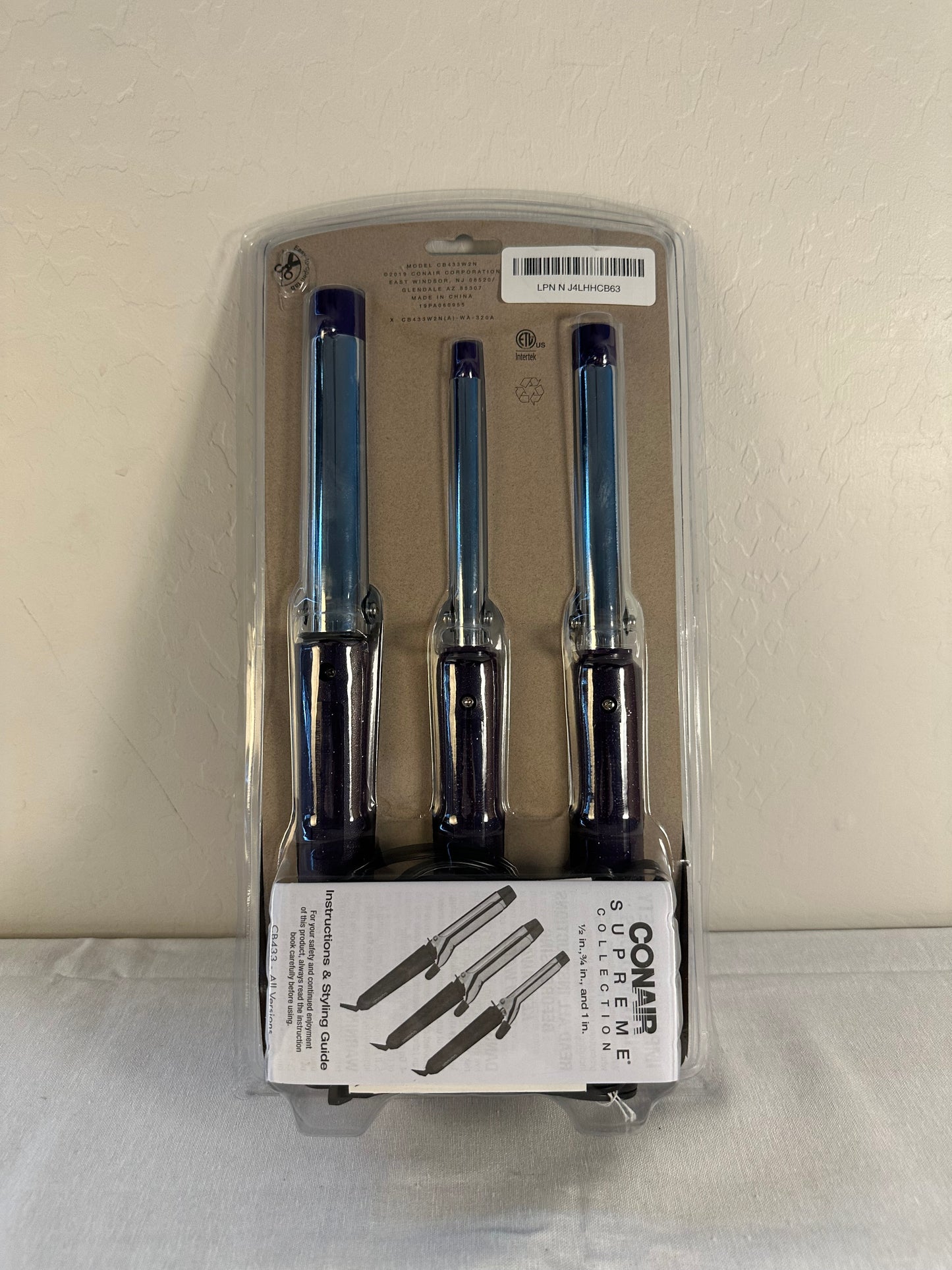 Conair Supreme Curling Iron Combo Pack, 1/2", 3/4", & 1", Set of 3