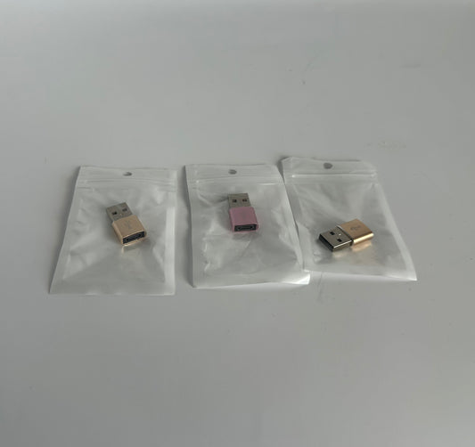 Type C to USB A adapters (3-pack)