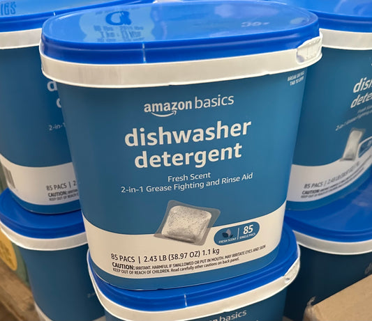 Amazon basics dishwasher detergent 70-85 packs
