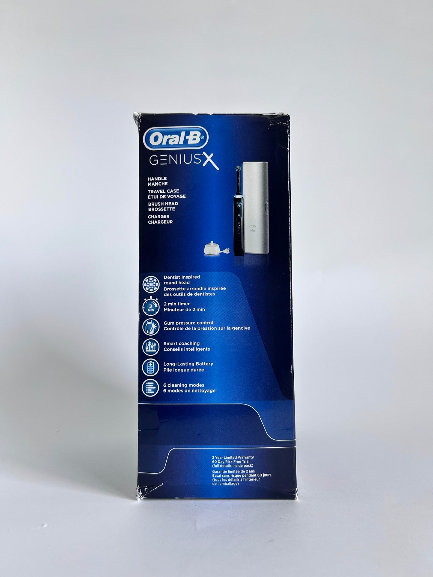 Oral-B Genius X Limited Rechargeable Electric Toothbrush with 1 Replacement Brush Head, Travel Case, Midnight Black