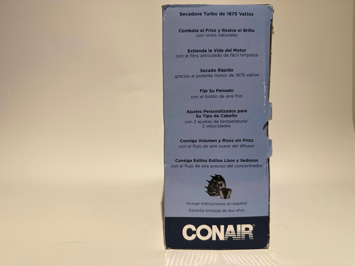 Conair 1875 Watt Turbo Hair Dryer, Blue/Black