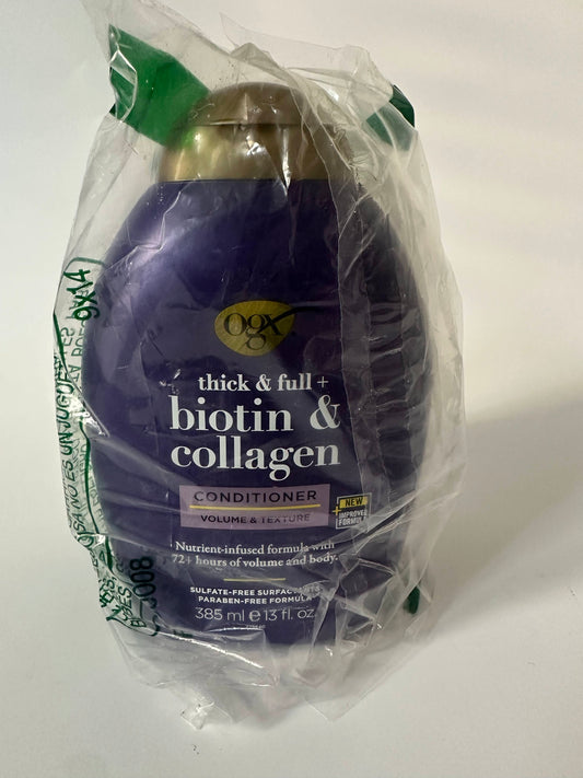 OGX Thick & Full + Biotin & Collagen Conditioner, Purple, 13 Fl Oz
