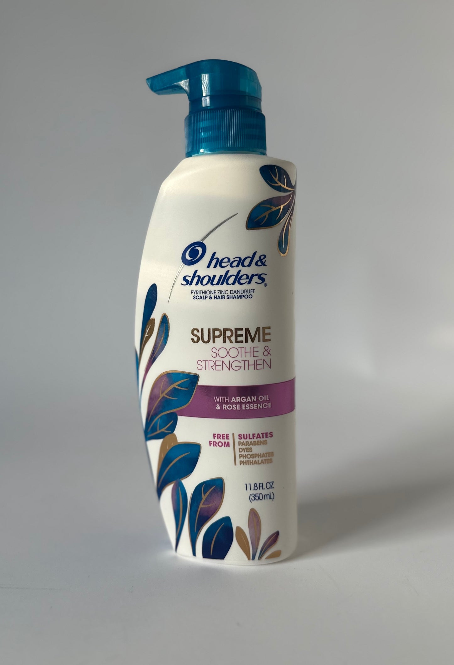 Head & Shoulders Supreme Sulfate Free Shampoo and Conditioner Set for Dry Scalp and Dandruff Treatment, Soothe and Strengthen with Argan Oil and Rose Essence