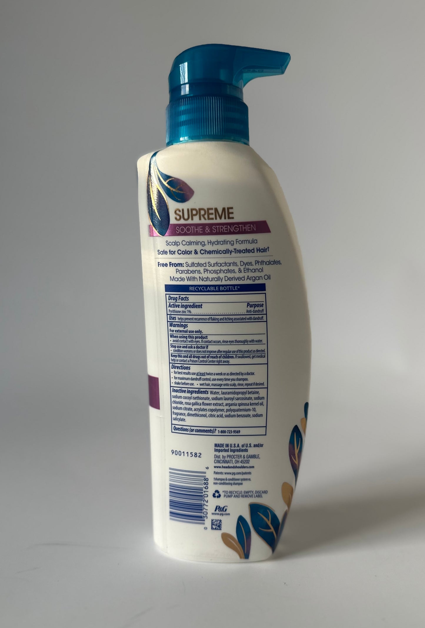 Head & Shoulders Supreme Sulfate Free Shampoo and Conditioner Set for Dry Scalp and Dandruff Treatment, Soothe and Strengthen with Argan Oil and Rose Essence
