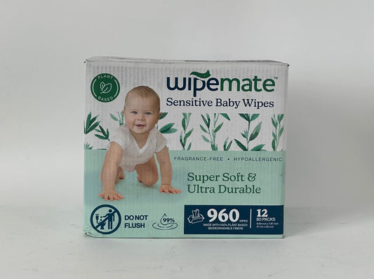 Wipemate Sensitive Baby Wipes, 960 count