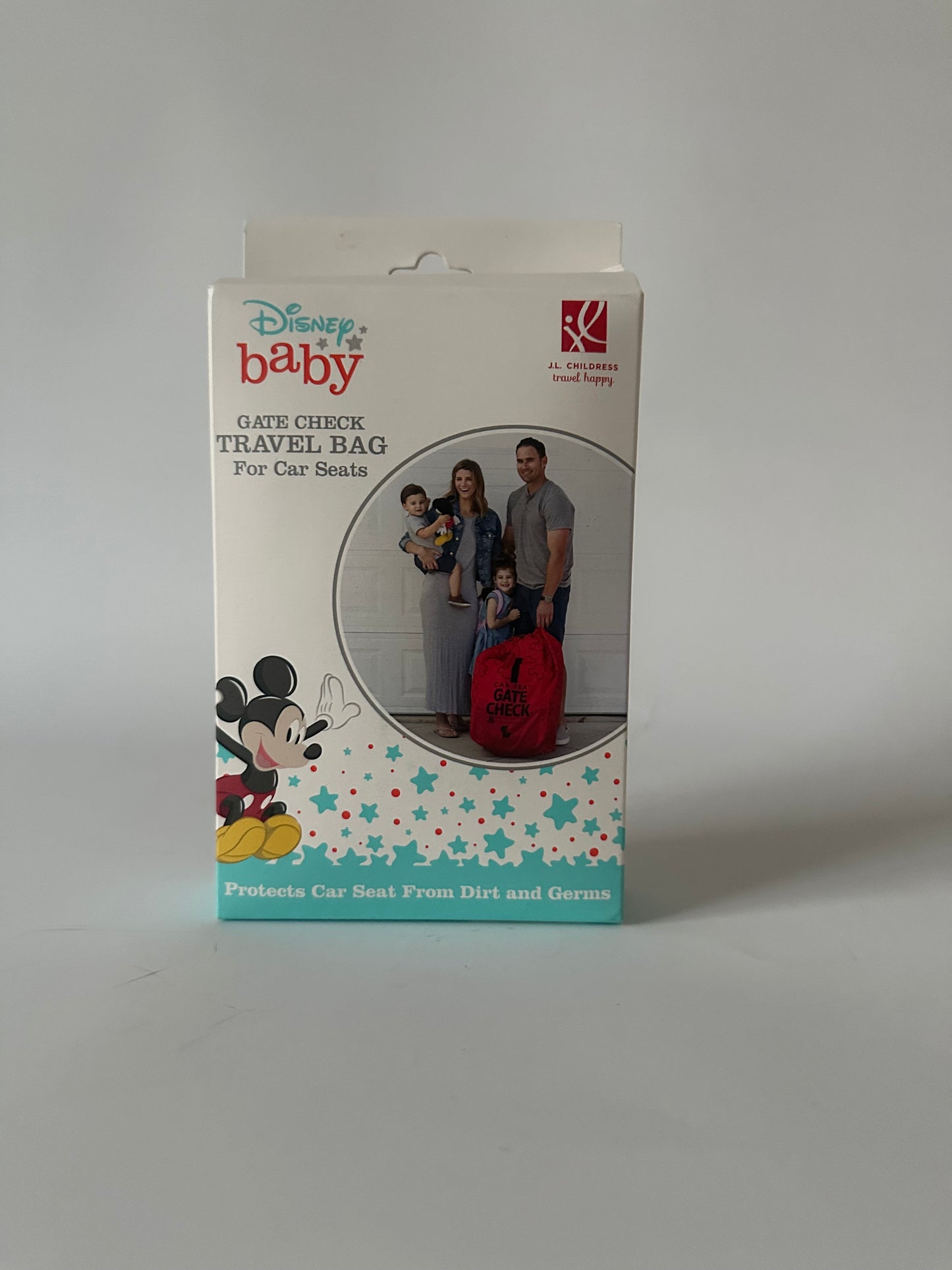 J.L. Childress Disney Baby Gate Check Bag for Car Seats - Fits ALL Car Seats, Carriers & Booster Seats - Car Seat Bag for Air Travel - Red, Mickey Mouse