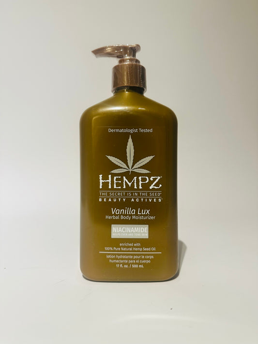 HEMPZ Vanilla Lux Herbal Body Moisturizer 17 oz.