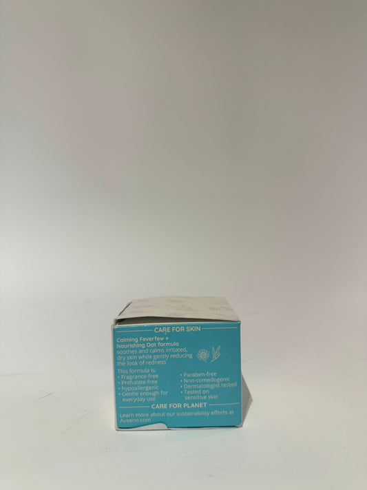 Aveeno Calm + Restore Facial Cream for Redness Relief, Soothing Face Moisturizer for Sensitive Skin, Hypoallergenic Formula, Fragrance-Free, 1.7 OZ