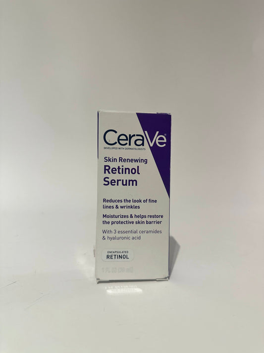 CeraVe Anti Aging Retinol Serum For Face, Encapsulated Retinol With Hyaluronic Acid, Niacinamide & Ceramides,Fragrance Free, 1 Oz