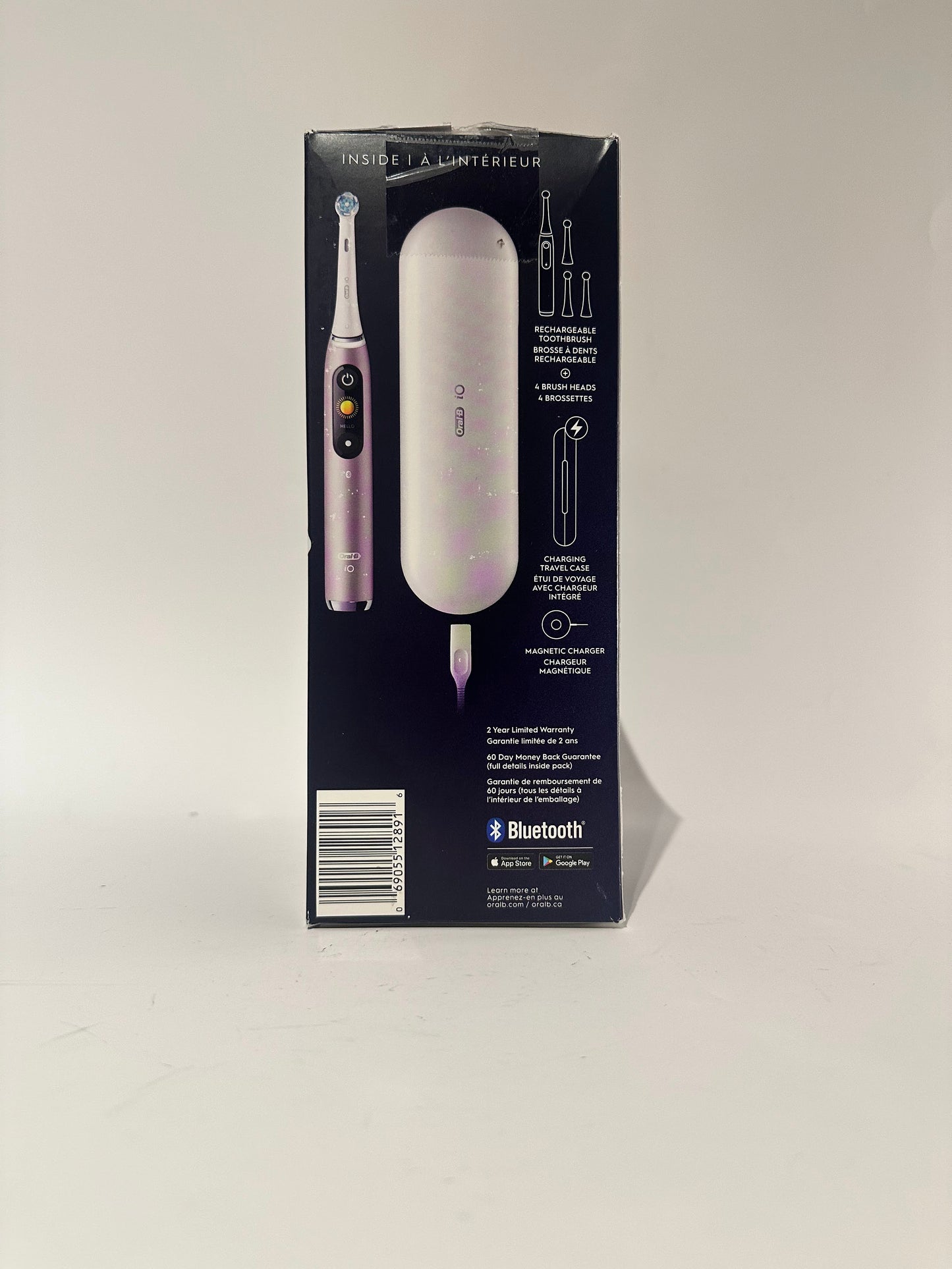 Oral-B iO Series 9 Electric Toothbrush with 3 Replacement Brush Heads, Rose Quartz