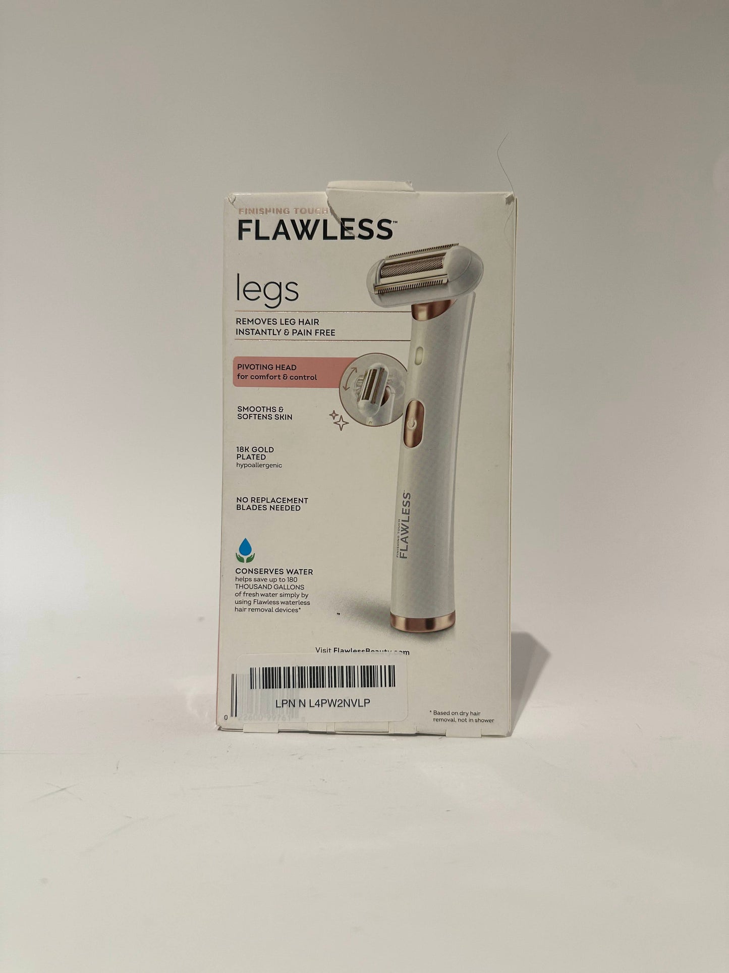 Finishing Touch Flawless Legs, Electric Razor for Women, Pivoting Head Leg Hair Remover with LED Light for Instant and Painless Leg Hair Removal