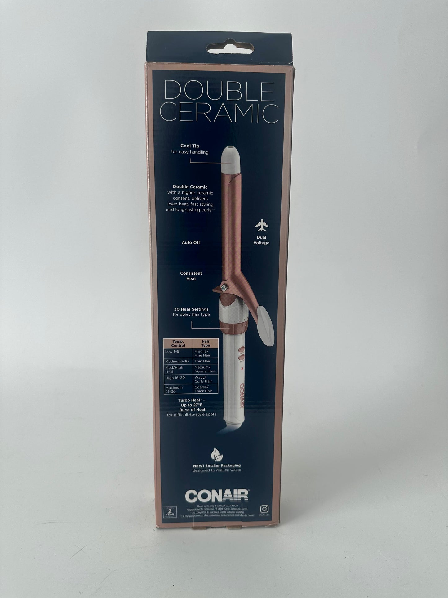 Conair Double Ceramic 3/4-Inch Curling Iron, ¾-inch barrel produces tight curls for use on short to medium hair