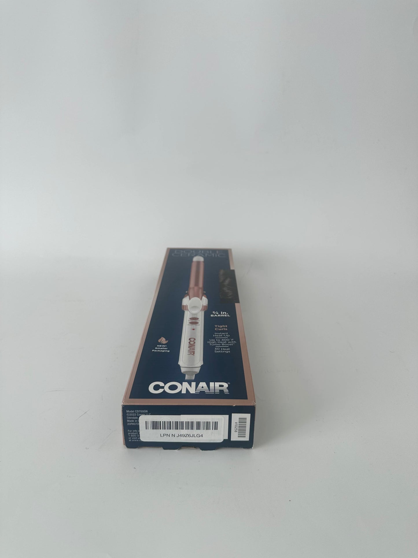 Conair Double Ceramic 3/4-Inch Curling Iron, ¾-inch barrel produces tight curls for use on short to medium hair