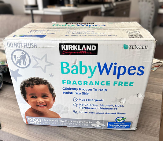 Costco Kirkland Baby Wipes 900 count